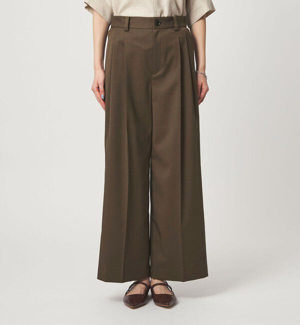 UNITED ARROWS green label relaxing「［size SHORT/TALLあり］ツイル イージー ワイド パンツ」|スラックス|