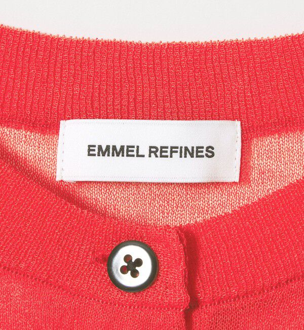 EMMEL REFINES「＜EMMEL REFINES＞EM HW FILMY シアー クルーネック カーディガン」|カーディガン|