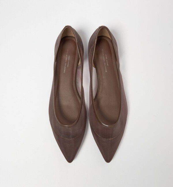 UNITED ARROWS green label relaxing「ポインテッド チュール フラットシューズ」|パンプス|DK.BROWN