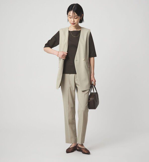 UNITED ARROWS green label relaxing「ボートネック ポンチ プルオーバー カットソー 接触冷感 UVカット」|Tシャツ・カットソー|