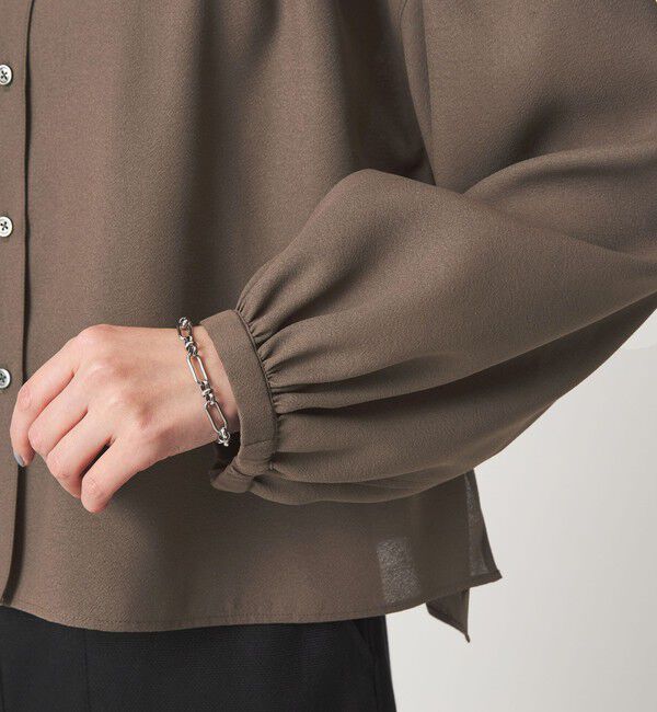 UNITED ARROWS green label relaxing「袖ボリューム ギャザー ブラウス マシンウォッシャブル 通気性」|シャツ・ブラウス|