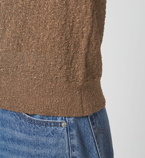 UNITED ARROWS green label relaxing「ノットヤーン ショートスリーブ プルオーバー ウォッシャブル」|ニット・セーター|