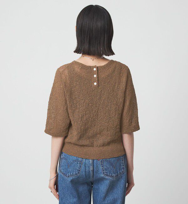 UNITED ARROWS green label relaxing「ノットヤーン ショートスリーブ プルオーバー ウォッシャブル」|ニット・セーター|