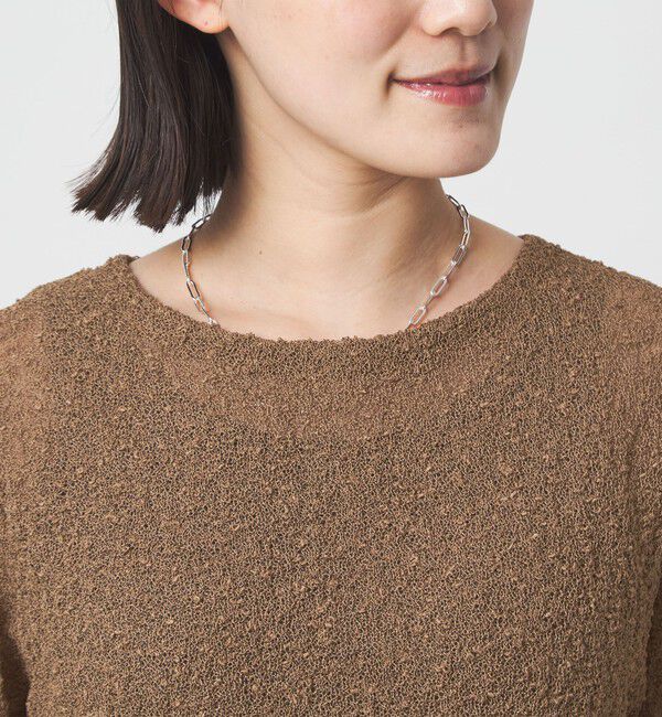 UNITED ARROWS green label relaxing「ノットヤーン ショートスリーブ プルオーバー ウォッシャブル」|ニット・セーター|