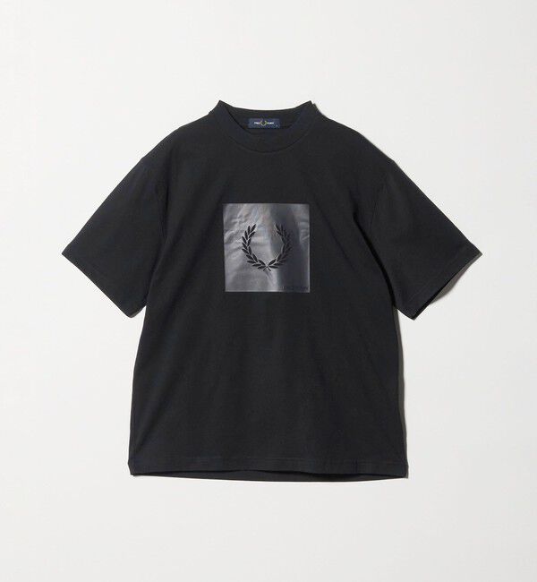 UNITED ARROWS green label relaxing「【国内EXCLUSIVE】＜FRED PERRY＞ボックス ロゴ Tシャツ」|Tシャツ・カットソー|BLACK