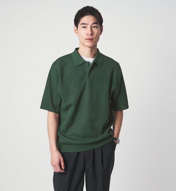 UNITED ARROWS green label relaxing「BREEZY ペーパー 半袖 ポロシャツ -ハンドウォッシャブル・抗菌・通気性-」|ポロシャツ|
