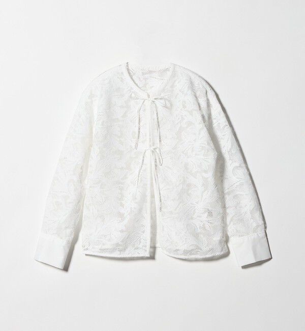UNITED ARROWS green label relaxing「レース ハオリ ブラウス」|シャツ・ブラウス|WHITE