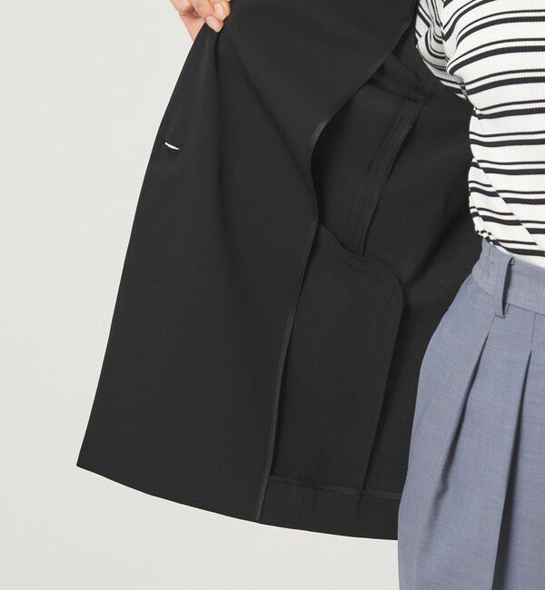 UNITED ARROWS green label relaxing「［size SHORTあり］サラフール ノーラペル ジャケット ストレッチ 接触冷感 UVカット」|ノーカラージャケット|