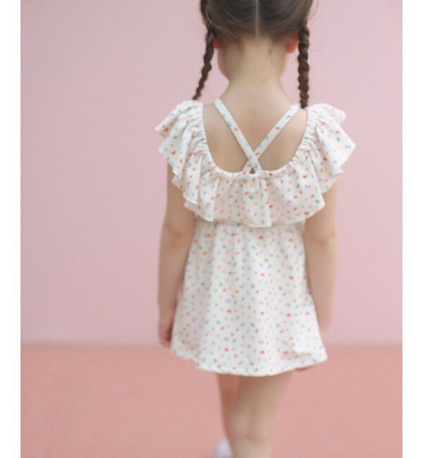 UNITED ARROWS green label relaxing「ラッフルスイムワンピース マルチモチーフ / 水着 / キッズ 100cm-130cm」|スポーツ|