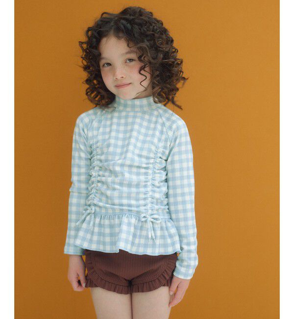 UNITED ARROWS green label relaxing「GLR ギンガム ラッシュガード セット / 水着 / キッズ 100cm-130cm」|スポーツ|