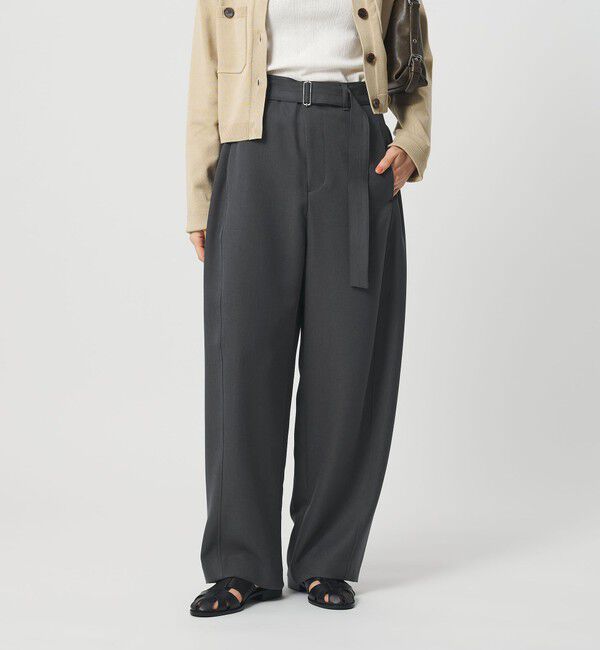 BEAUTY&YOUTH UNITED ARROWS「ベルトカーブパンツ ウォッシャブル 防シワ」|その他|DK.GRAY