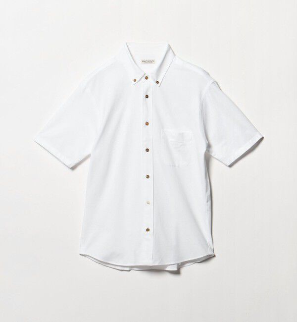 BEAUTY&YOUTH UNITED ARROWS「クイック ストレッチ シャンブレー ボタンダウン 半袖シャツ SLIM型 吸水速乾機能付き」|シャツ・ブラウス|