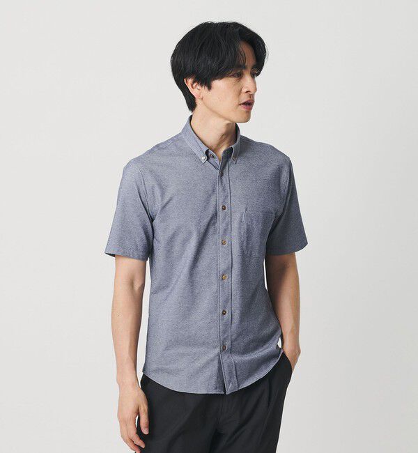 BEAUTY&YOUTH UNITED ARROWS「クイック ストレッチ シャンブレー ボタンダウン 半袖シャツ SLIM型 吸水速乾機能付き」|シャツ・ブラウス|