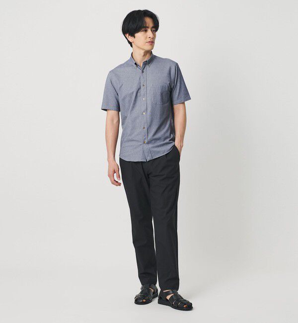 BEAUTY&YOUTH UNITED ARROWS「クイック ストレッチ シャンブレー ボタンダウン 半袖シャツ SLIM型 吸水速乾機能付き」|シャツ・ブラウス|