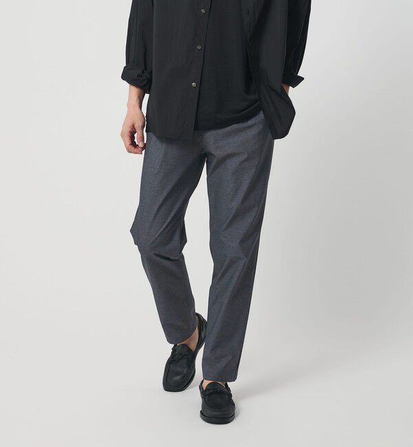 BEAUTY&YOUTH UNITED ARROWS「スラブ １プリーツ イージー テーパード パンツ NO.5 ストレッチ 撥水 UVカット 」|チノ|