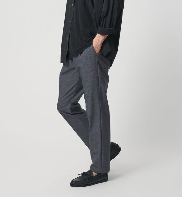 BEAUTY&YOUTH UNITED ARROWS「スラブ １プリーツ イージー テーパード パンツ NO.5 ストレッチ 撥水 UVカット 」|チノ|