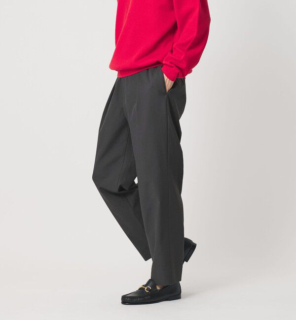 BEAUTY&YOUTH UNITED ARROWS「KOMATSU PACK 1プリーツ イージー ワイド テーパード パンツ NO.9 セットアップ対応 撥水 ウォッシャブル」|チノ|