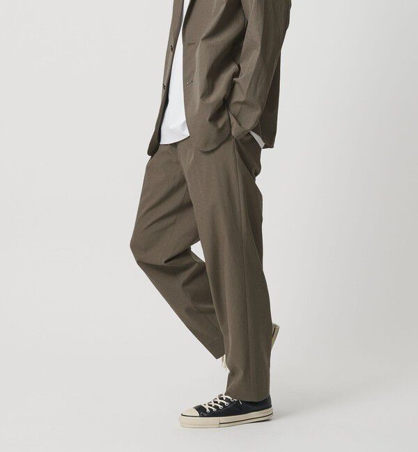 BEAUTY&YOUTH UNITED ARROWS「KOMATSU PACK 1プリーツ イージー ワイド テーパード パンツ NO.9 セットアップ対応 撥水 ウォッシャブル」|チノ|MOCA