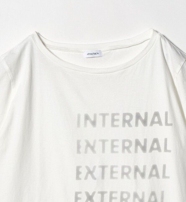 ATTISESSION「＜ATTISESSION＞ビック オフショルダー Tシャツ」|Tシャツ・カットソー|