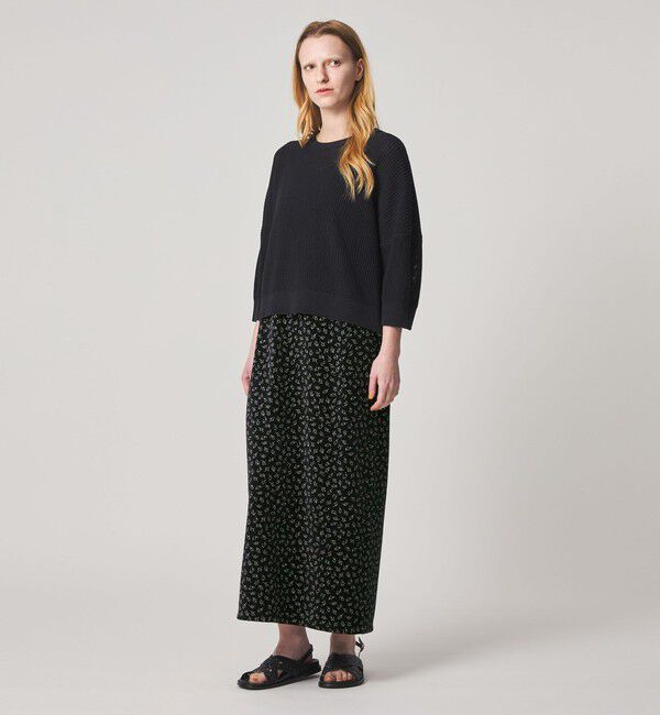 STEVEN ALAN「＜Steven Alan＞フラワー ベロア ワンピース」|ワンピース|BLACK