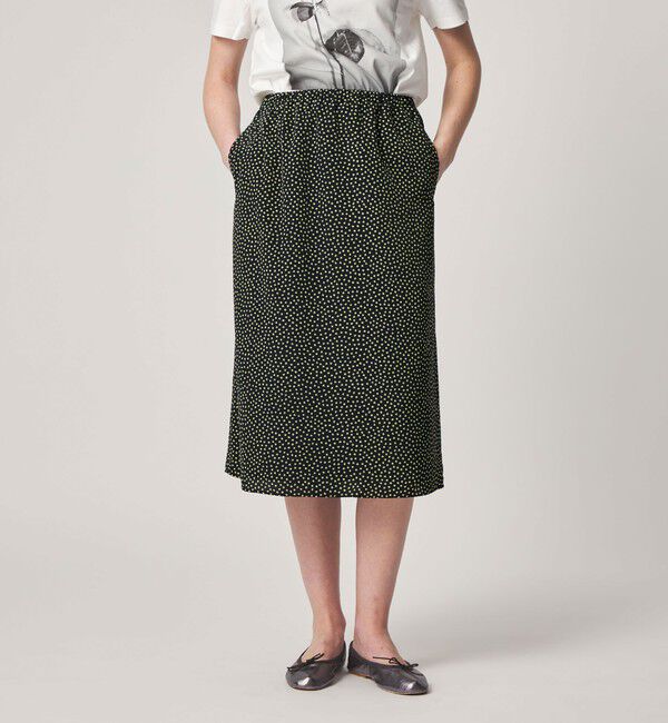 STEVEN ALAN「＜Steven Alan＞フラワー プリント スカート」|スカート|BLACK