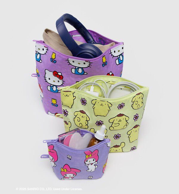 BEAUTY&YOUTH UNITED ARROWS「＜BAGGU&times;Sanrio＞GO POUCH Hello Kitty and Friends Florals/3P」|ポーチ|