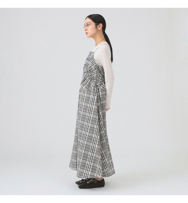 Ray BEAMS 「チェック キリカエ キャミ ワンピース」|ワンピース|