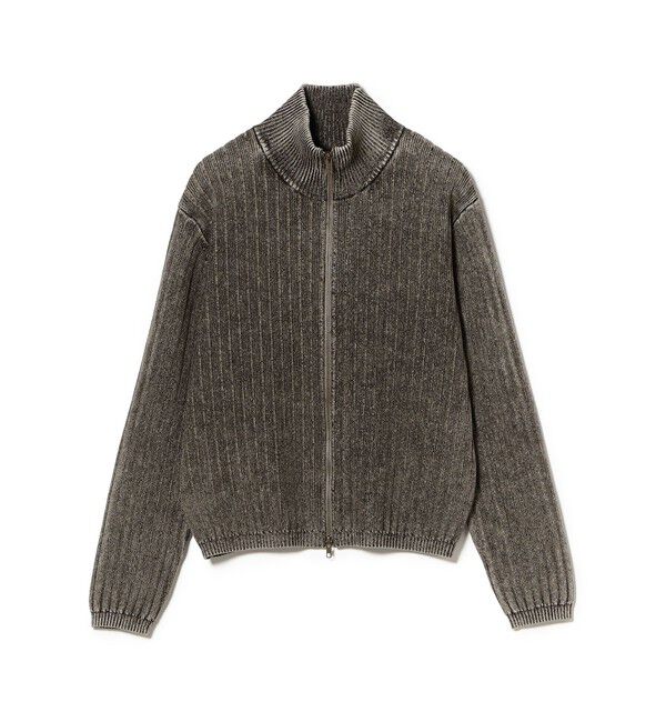 BEAMS「リラックスフィット フェード スタンド フルジップ ニット」|ニット・セーター|