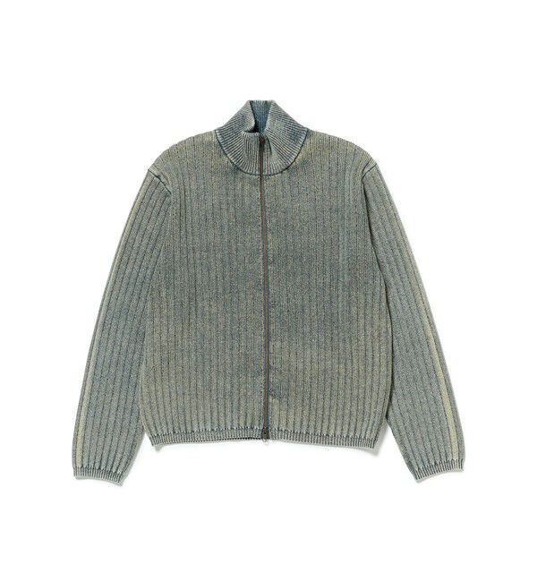 BEAMS「リラックスフィット フェード スタンド フルジップ ニット」|ニット・セーター|