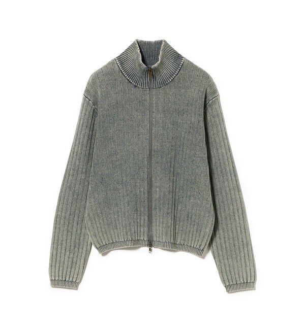BEAMS「リラックスフィット フェード スタンド フルジップ ニット」|ニット・セーター|