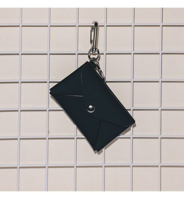 BEAMS「bPr BEAMS / ラバーレザー カードケース キーホルダー」|キーケース|NAVY