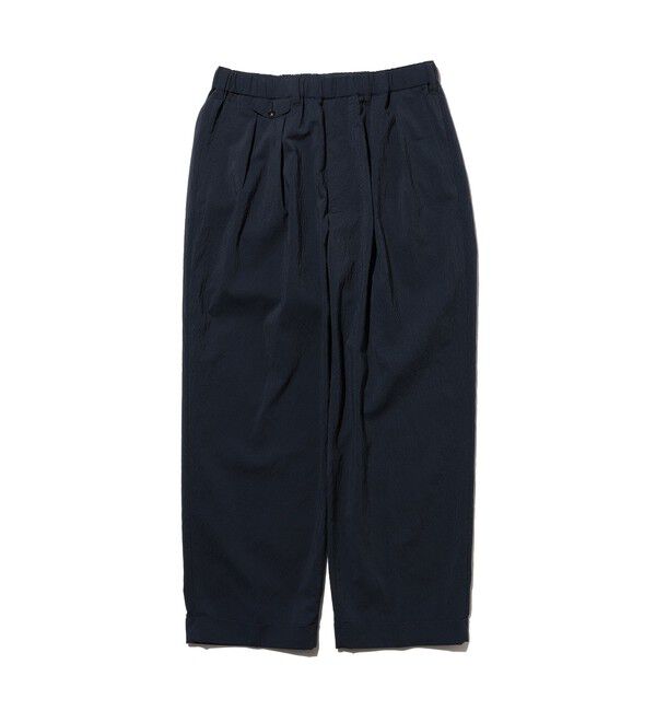 BEAMS PLUS「2 Pleats Anywhere(wear) Seersucker Plaid」|チノ|NAVY