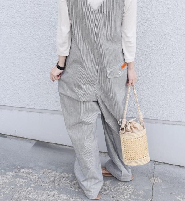 SHIPS for women「【SHIPS 別注】UNIVERSAL OVERALL　ジップオーバーオール　ヒッコリー◇」|オールインワン|