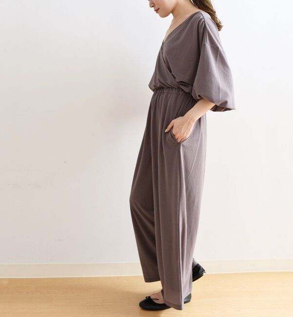 SHIPS Days「SHIPS Days:ジャージーカシュクールオールインワン◇」|オールインワン|