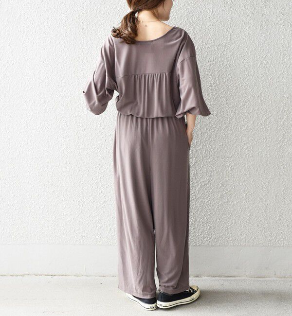 SHIPS Days「SHIPS Days:ジャージーカシュクールオールインワン◇」|オールインワン|