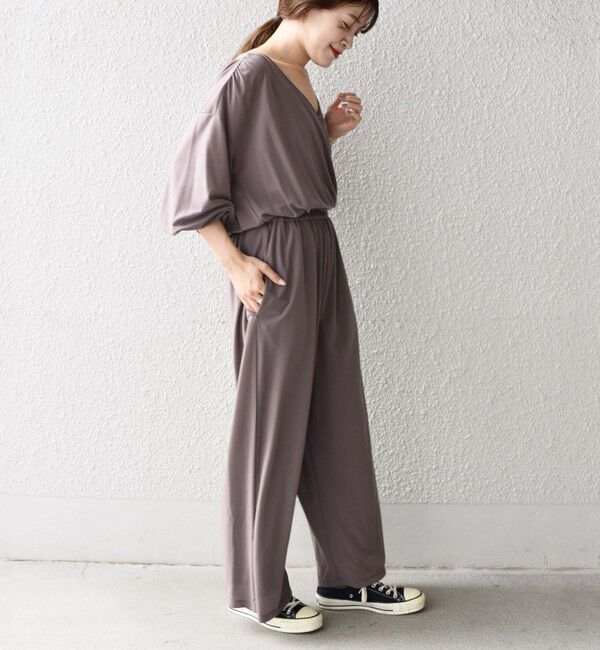 SHIPS Days「SHIPS Days:ジャージーカシュクールオールインワン◇」|オールインワン|