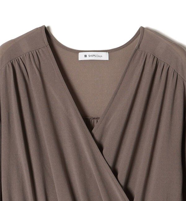 SHIPS Days「SHIPS Days:ジャージーカシュクールオールインワン◇」|オールインワン|