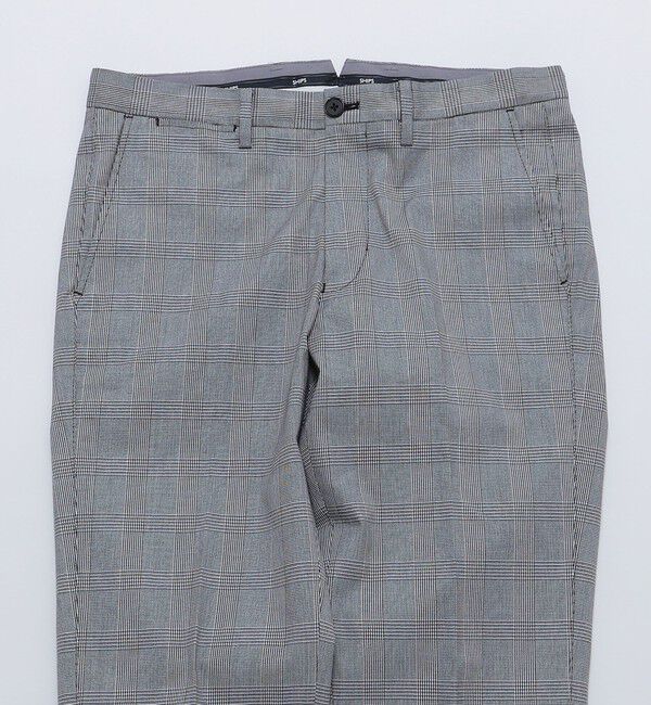 SHIPS「SHIPS: ノープリーツ ツイル ストレッチ チェック パンツ」|チノ|