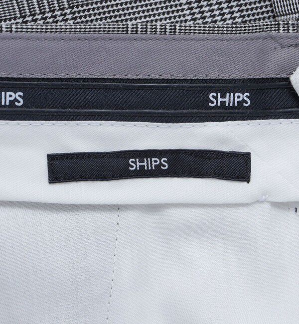 SHIPS「SHIPS: ノープリーツ ツイル ストレッチ チェック パンツ」|チノ|