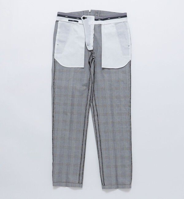 SHIPS「SHIPS: ノープリーツ ツイル ストレッチ チェック パンツ」|チノ|