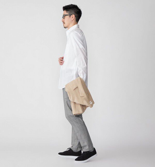 SHIPS「SHIPS: ノープリーツ ツイル ストレッチ チェック パンツ」|チノ|