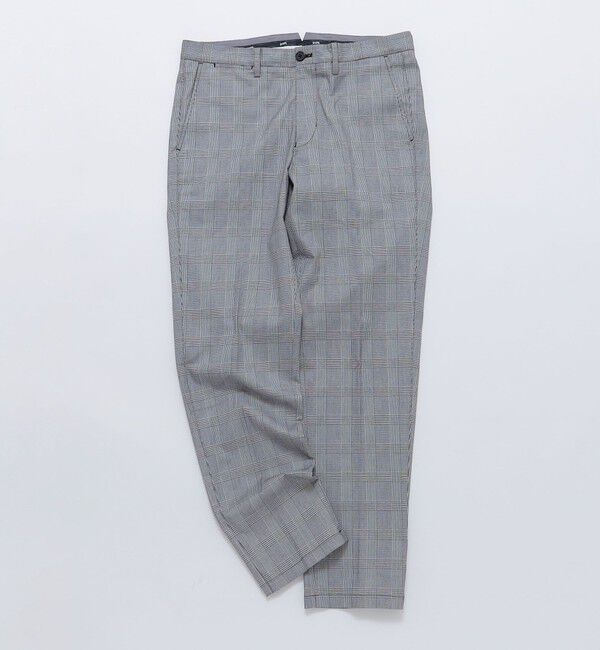 SHIPS「SHIPS: ノープリーツ ツイル ストレッチ チェック パンツ」|チノ|