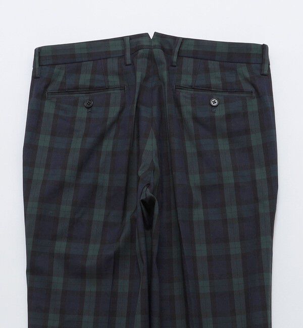SHIPS「SHIPS: ノープリーツ ツイル ストレッチ チェック パンツ」|チノ|