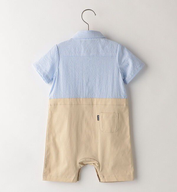 SHIPS KIDS「SHIPS KIDS:70～80cm / 蝶ネクタイ 半袖 ロンパース」|ロンパース|