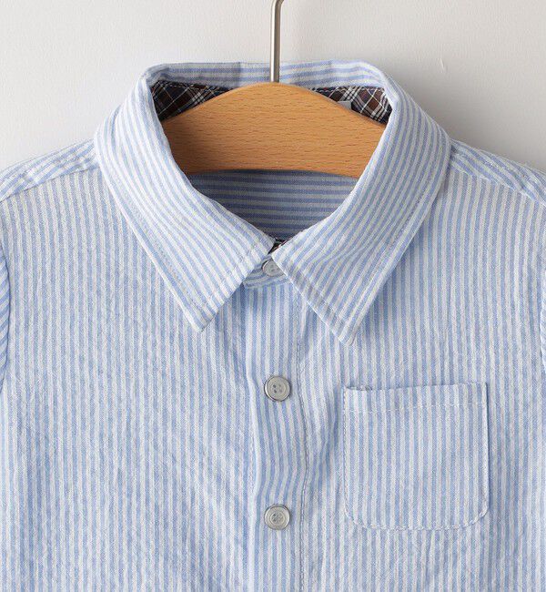 SHIPS KIDS「SHIPS KIDS:70～80cm / 蝶ネクタイ 半袖 ロンパース」|ロンパース|