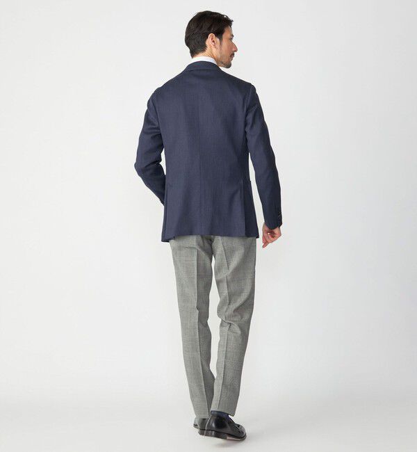 SHIPS「SHIPS: 〈手洗い可能〉ラスティック ウォッシャブル ストレッチ パンツ(グレンチェック)」|スラックス|