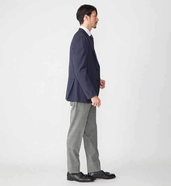 SHIPS「SHIPS: 〈手洗い可能〉ラスティック ウォッシャブル ストレッチ パンツ(グレンチェック)」|スラックス|