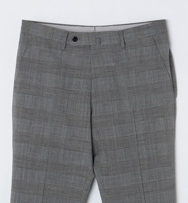 SHIPS「SHIPS: 〈手洗い可能〉ラスティック ウォッシャブル ストレッチ パンツ(グレンチェック)」|スラックス|