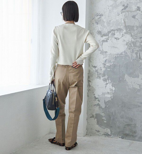 SHIPS for women「〈手洗い可能〉レーヨン ポリ リブ クルーネック カーディガン」|カーディガン|