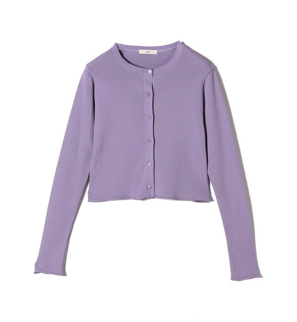 SHIPS for women「〈手洗い可能〉レーヨン ポリ リブ クルーネック カーディガン」|カーディガン|